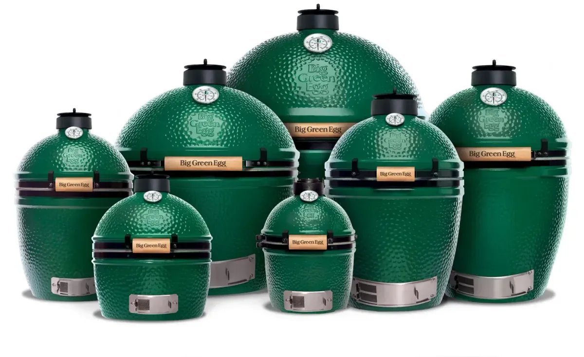 Big Green Egg complete family lineup — all seven sizes